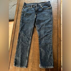 Levi's 514 Jeans Straight Leg dark Wash Denim Mens Size 36X30 only worn once